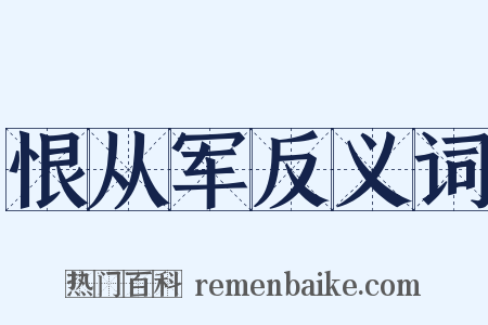 恨从军反义词是什么意思的图片